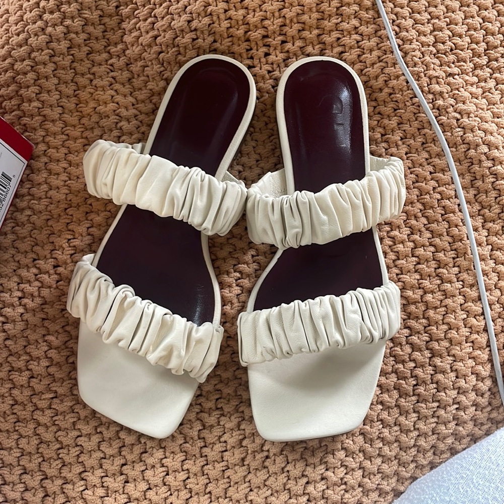 Staud Cream Sandals